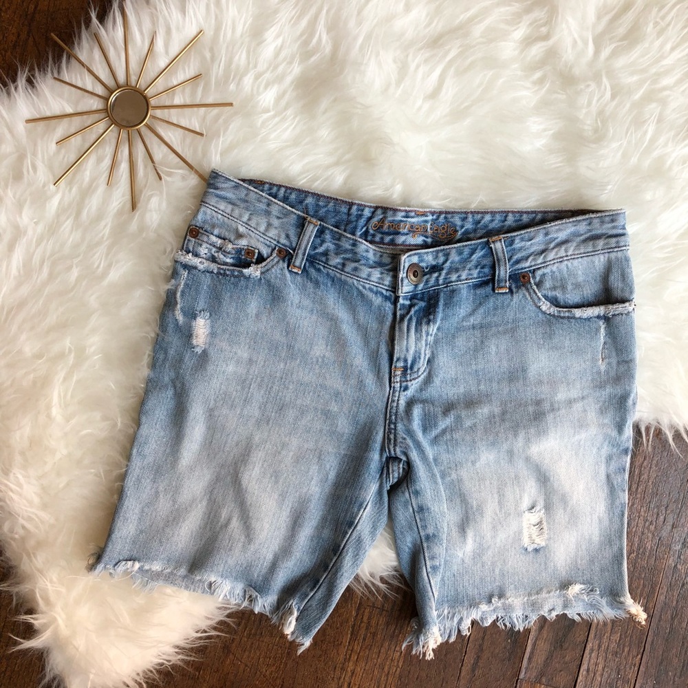AE Distressed Denim Shorts